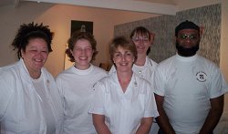 Reflexology students enjoying their course